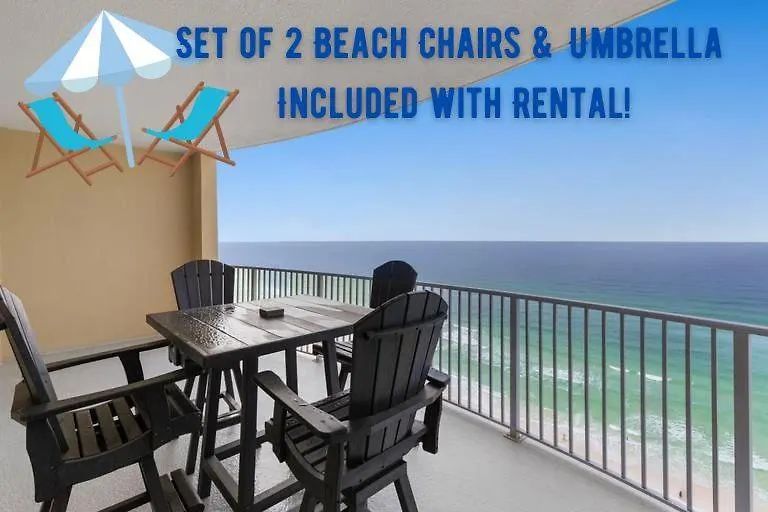 Semesterbostad Beautiful Ocean Views! 2-Bedroom, 2-Bathroom! Resort Pools! Panama City Beach